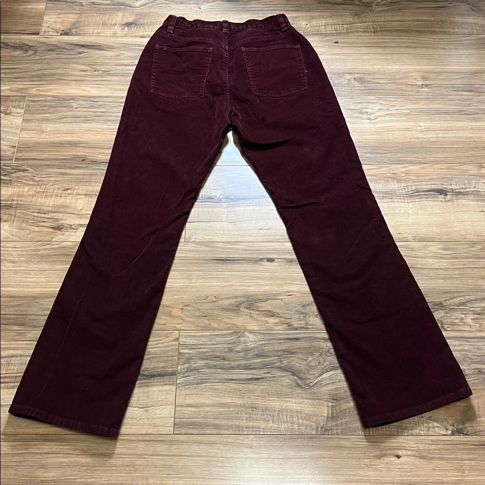 L.L. Bean Women’s Maroon Corduroy Trousers Sz 4R ( W25x L30) - Picture 4 of 8